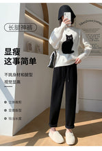 Load image into Gallery viewer, Cashmere granny wool cigarette pants

