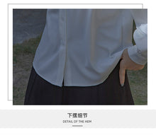 Load image into Gallery viewer, Lantern sleeve temperament autumn and winter bow shirt
