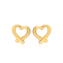 Load image into Gallery viewer, 24K Gold Glossy Heart-Shaped Earrings For Women
