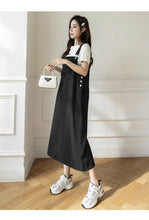 Load image into Gallery viewer, versatile denim suspender skirt
