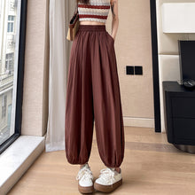 Load image into Gallery viewer, Ice silk lazy casual sunscreen leggings cotton and linen bloomers
