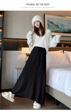Load image into Gallery viewer, Drawstring tie slimming soft waxy knitted skirt
