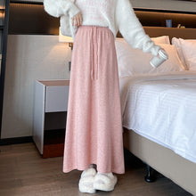 Load image into Gallery viewer, Drawstring tie slimming soft waxy knitted skirt
