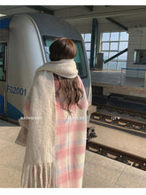 Load image into Gallery viewer, Gentle girly plaid high-end long coat
