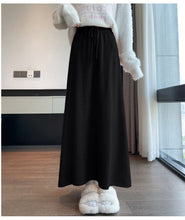 Load image into Gallery viewer, Drawstring tie slimming soft waxy knitted skirt
