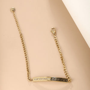 14K Gold Plated Hip-Hop Fashion Stainless Steel Bracelet