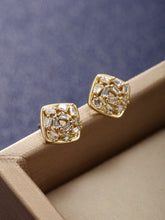 Load image into Gallery viewer, 14K Gold Plated Compact Earrings
