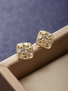 14K Gold Plated Compact Earrings