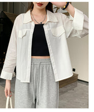 Load image into Gallery viewer, Petite Niche Vintage Versatile Loose Sun Shirt
