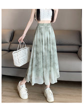 Load image into Gallery viewer, Tie-dye ink printing skirt elastic waist high waist a-line skirt umbrella skirt
