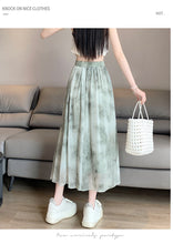 Load image into Gallery viewer, Tie-dye ink printing skirt elastic waist high waist a-line skirt umbrella skirt
