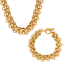 Load image into Gallery viewer, Link Chain Necklace and Bracelet Set

