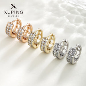 Double Row Inlaid Zircon Earrings