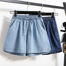 Load image into Gallery viewer, Slimming ice silk straight loose thin high waist shorts
