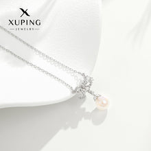 Load image into Gallery viewer, Micro-Inlaid Bow Mermaid Necklace
