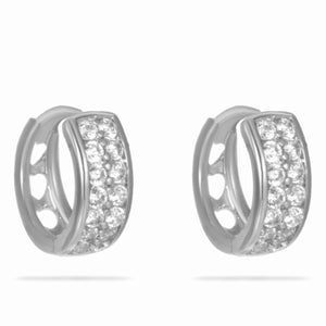 Double Row Inlaid Zircon Earrings