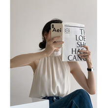 Load image into Gallery viewer, High Quality French Chiffon Shirt Halter Neck Off Shoulder Top
