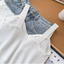 Load image into Gallery viewer, Knitted suspender love button cute inner and outer vest

