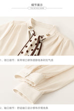 Load image into Gallery viewer, Spring and Autumn Slim Bow Lace Commuting Long Sleeve Shirt
