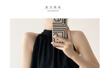 Load image into Gallery viewer, High Quality French Chiffon Shirt Halter Neck Off Shoulder Top
