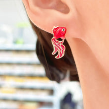 Load image into Gallery viewer, S925 Goldfish Koi Earrings
