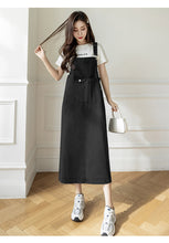 Load image into Gallery viewer, versatile denim suspender skirt

