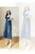 Load image into Gallery viewer, versatile denim suspender skirt
