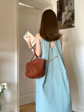 Load image into Gallery viewer, Loose suspender beach long skirt for seaside vacation travel
