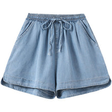 Load image into Gallery viewer, Slimming ice silk straight loose thin high waist shorts
