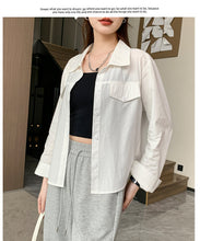 Load image into Gallery viewer, Petite Niche Vintage Versatile Loose Sun Shirt

