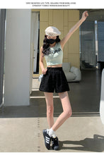 Load image into Gallery viewer, Sequined high-waist slimming loose a-line casual shorts
