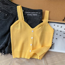 Load image into Gallery viewer, Knitted suspender love button cute inner and outer vest
