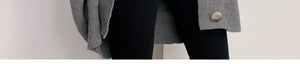 Casual V-neck single-breasted loose lantern sleeve knitted cardigan sweater