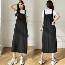Load image into Gallery viewer, versatile denim suspender skirt
