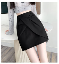 Load image into Gallery viewer, Pleated casual high-waisted hip-covering A-line skirt

