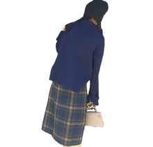 Load image into Gallery viewer, Retro high waist plaid woolen skirt
