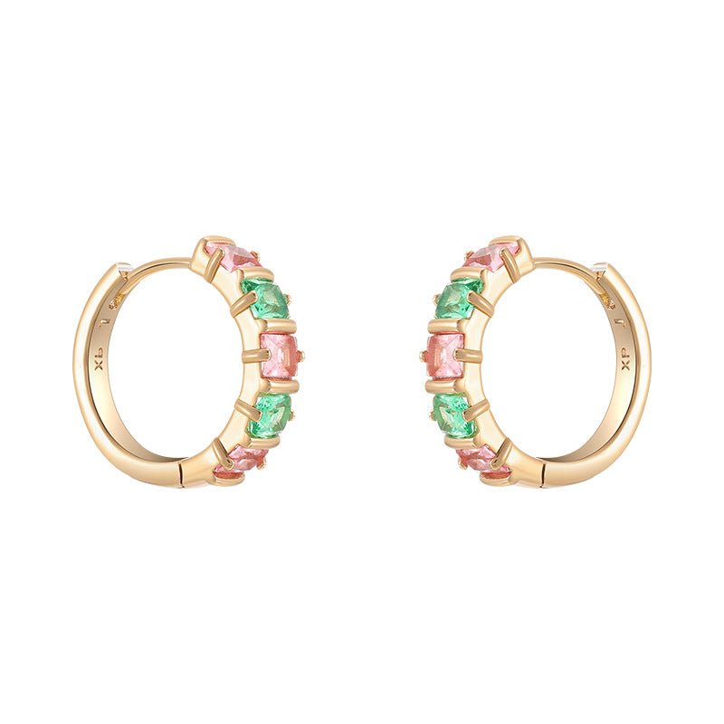 Fashion Cubic Zircon Hoop Earrings