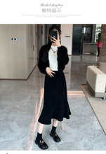 Load image into Gallery viewer, High-waisted fishtail skirt for petite slimming pear-shaped body
