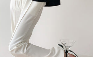 High Quality French Chiffon Shirt Halter Neck Off Shoulder Top