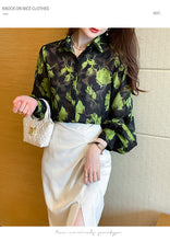 Load image into Gallery viewer, Jacquard fabric chiffon elegant commuting shirt
