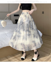 Load image into Gallery viewer, Tie-dye ink printing skirt elastic waist high waist a-line skirt umbrella skirt
