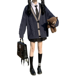 College style age-reducing outer long-sleeved loose-fitting jacket