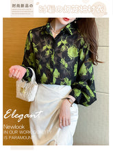 Load image into Gallery viewer, Jacquard fabric chiffon elegant commuting shirt
