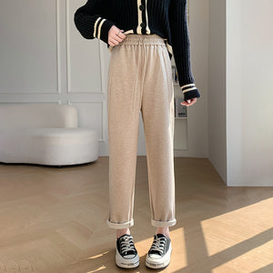 Cashmere granny wool cigarette pants