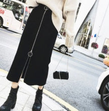 Load image into Gallery viewer, Slim high waist slim fit mid-length skirt
