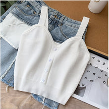 Load image into Gallery viewer, Knitted suspender love button cute inner and outer vest
