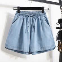 Load image into Gallery viewer, Slimming ice silk straight loose thin high waist shorts
