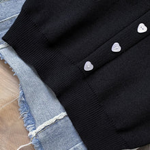 Load image into Gallery viewer, Knitted suspender love button cute inner and outer vest
