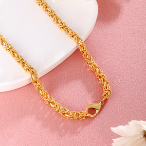 Gold-Plated Men's Cloth Pattern Necklace