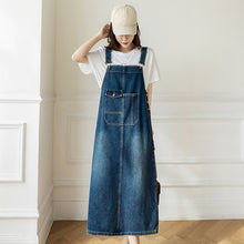 Load image into Gallery viewer, versatile denim suspender skirt
